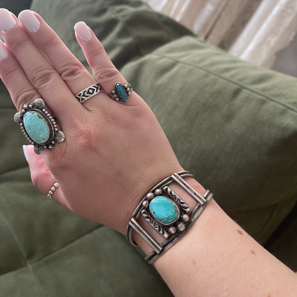 Sold Navajo turquoise cuff